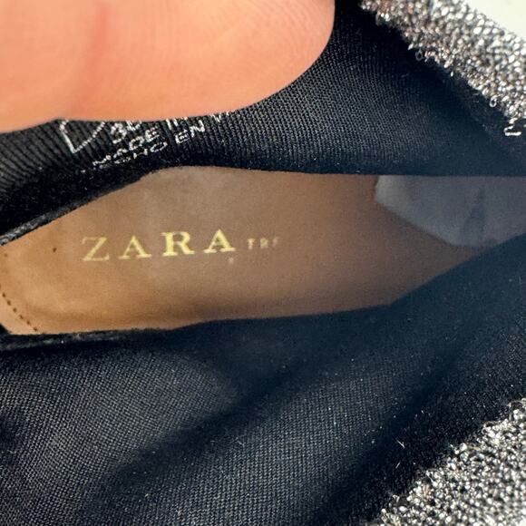 Zara Sliver Sock Style Ankle Booties Women's Size 7.5 - Picture 9 of 10